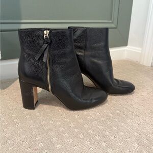 Black Leather Ankle Boots